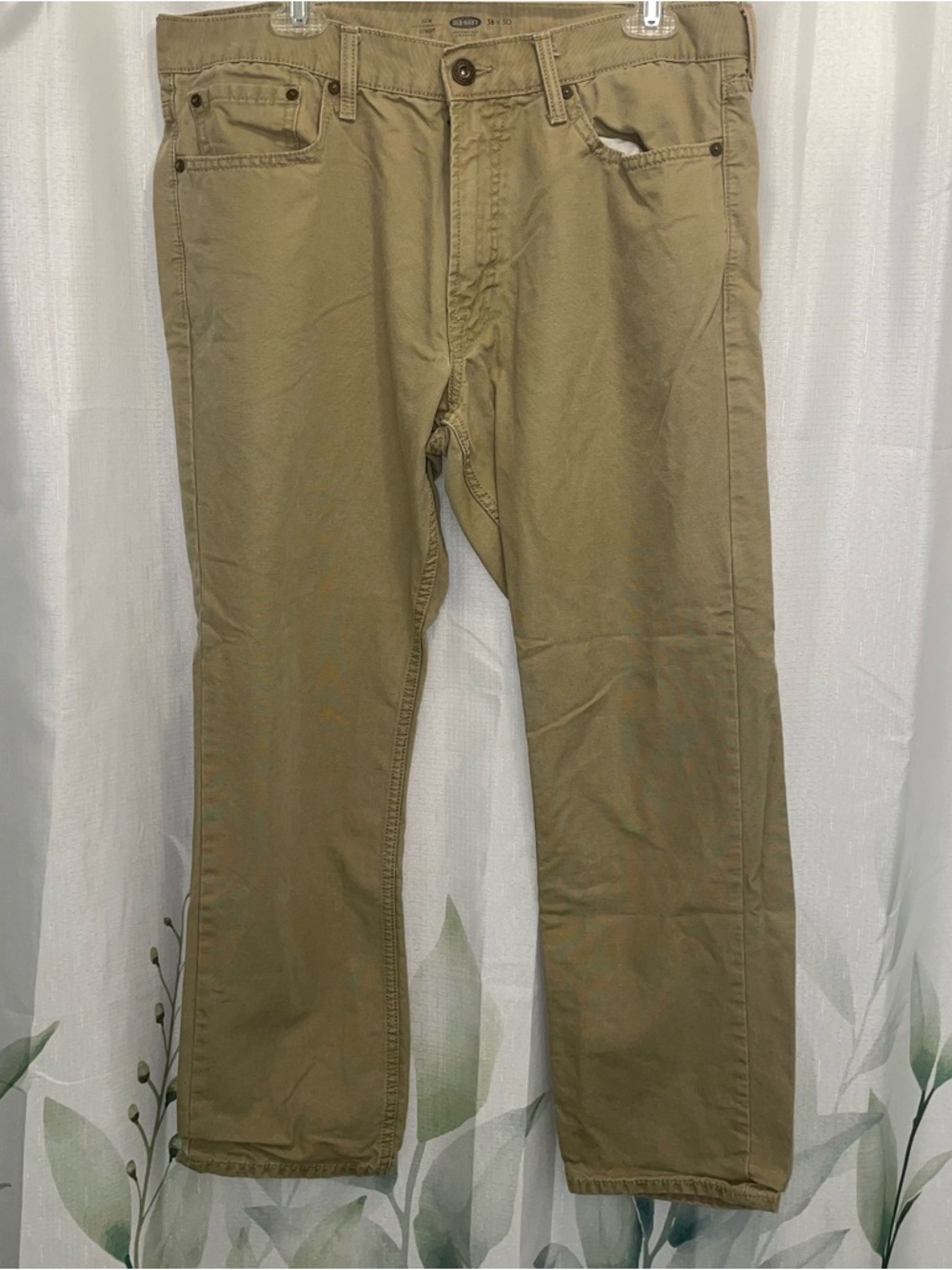 Old Navy Slim Detroit Khaki Pants Mens 36x30 Tan Casual Chino